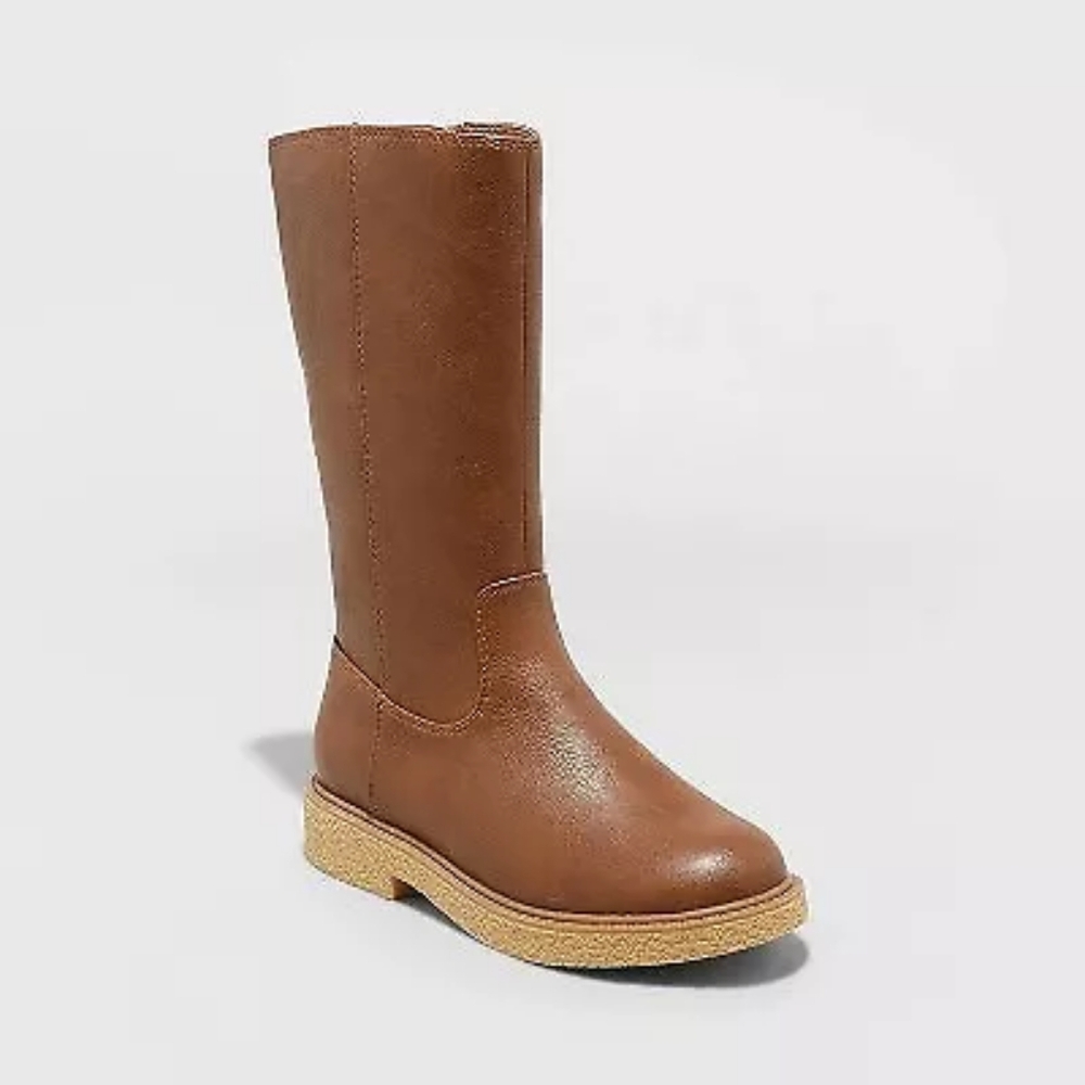 Girls' Alaina Riding Boots - Cat & Jack Cognac NWT